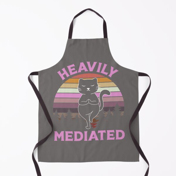 Item preview, Funny Yoga Cat - Heavily Mediated Retro Sunset Aesthetic designed and sold by Pukisdaizi.