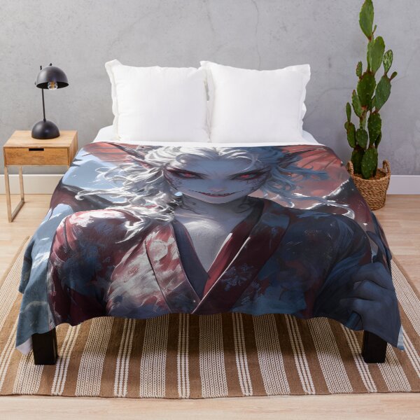 Item preview, Intense Daki Winter Demon Aura Demon Slayer Anime Girl Presence designed and sold by Tokyonomad.