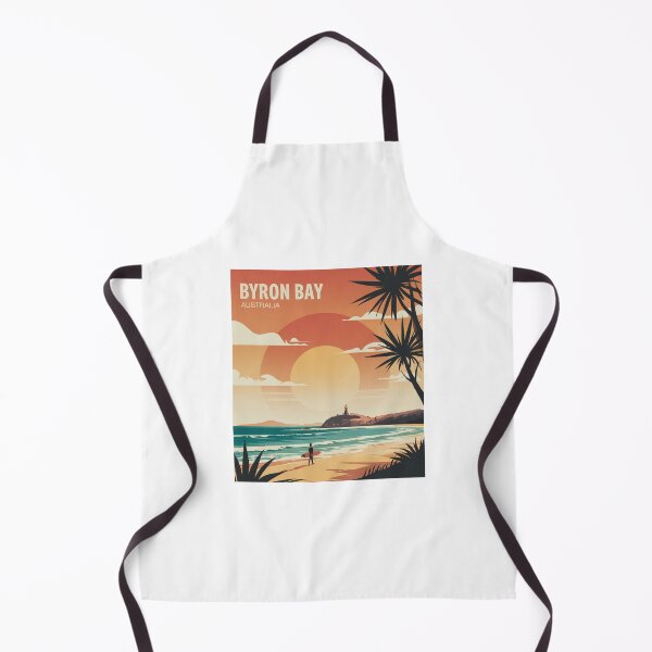 Item preview, Byron Bay Sunset Surf Poster - Australia Coastal Illustration designed and sold by CircinusStore.