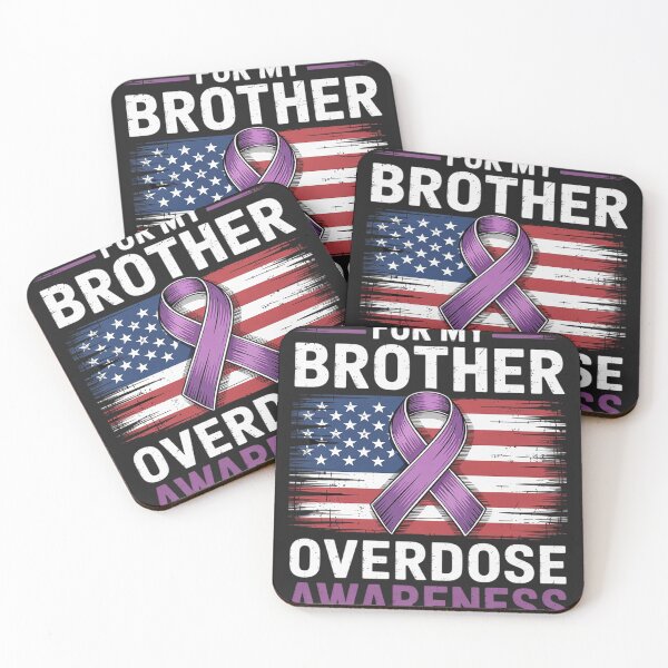 Item preview, I Wear Purple For My Brother Overdose Awareness USA Flag designed and sold by Rackaam.