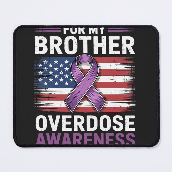Item preview, I Wear Purple For My Brother Overdose Awareness USA Flag designed and sold by Rackaam.