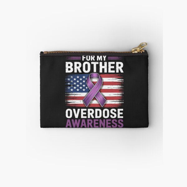 Item preview, I Wear Purple For My Brother Overdose Awareness USA Flag designed and sold by Rackaam.