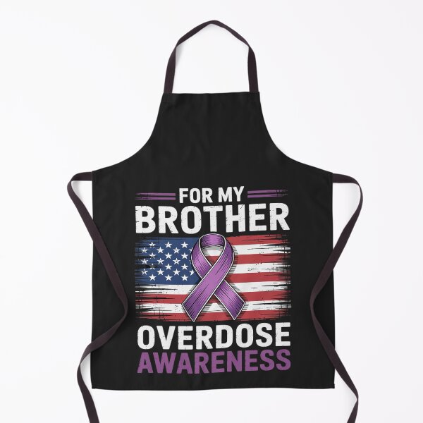 Item preview, I Wear Purple For My Brother Overdose Awareness USA Flag designed and sold by Rackaam.