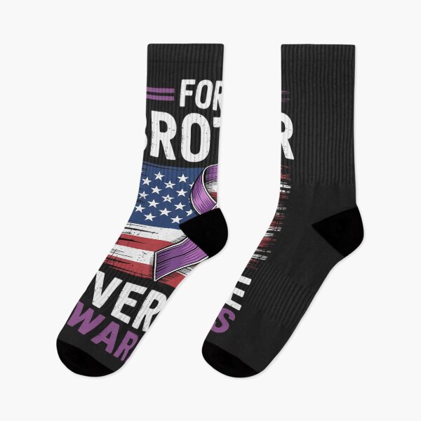 Item preview, I Wear Purple For My Brother Overdose Awareness USA Flag designed and sold by Rackaam.
