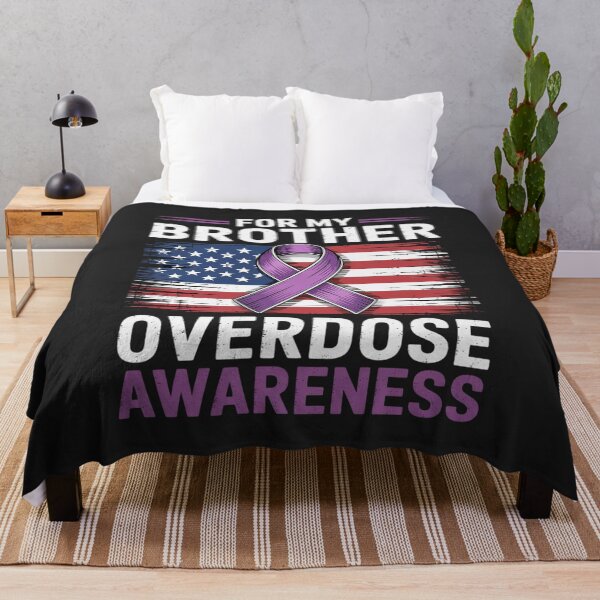 Item preview, I Wear Purple For My Brother Overdose Awareness USA Flag designed and sold by Rackaam.