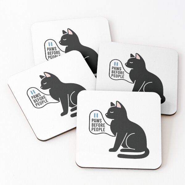 Item preview, Minimalist Cat Paw Pause - PAWS BEFORE PEOPLE designed and sold by MKreative Studio.