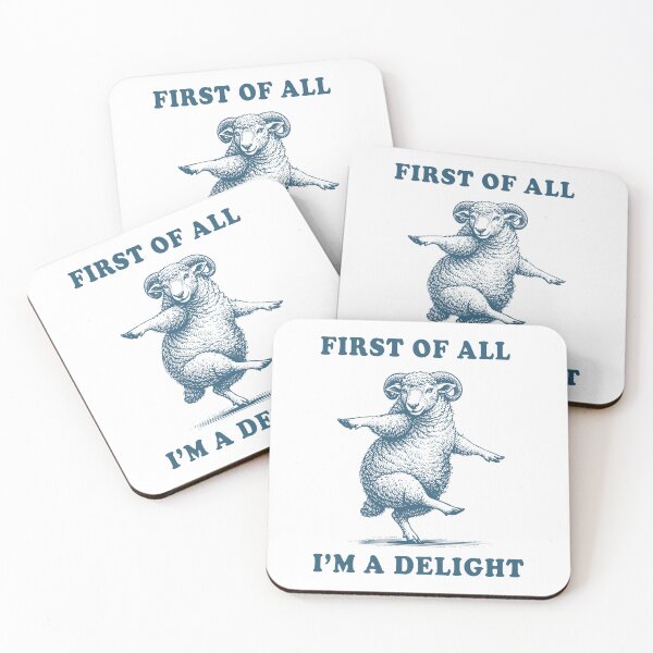 Item preview, First of All I’m a Delight Ram Funny Illustration designed and sold by Senkov.