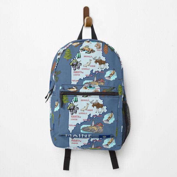 Item preview, Maine State Map, Icons, Landmarks & Nature Art designed and sold by mashmosh.