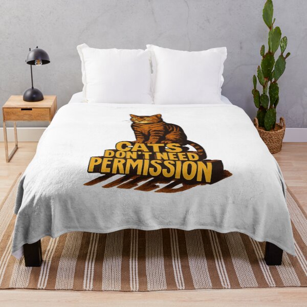 Item preview, Cats Don’t Need Permission - Surreal Typography Cat Art designed and sold by MKreative Studio.