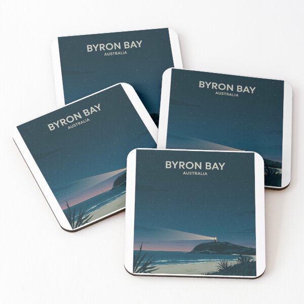 Item preview, Byron Bay Night Lighthouse Poster - Australia Coastal Illustration designed and sold by CircinusStore.