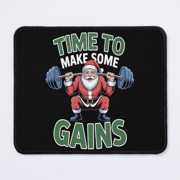 Item preview, Time to Make Some Gains - Santa in Fitness Mode designed and sold by TeamLequid.