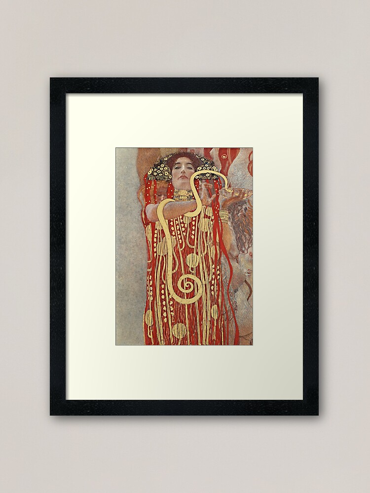 Alternate view of HD. Medicine, by Gustav Klimt . HIGH DEFINITION Framed Art Print