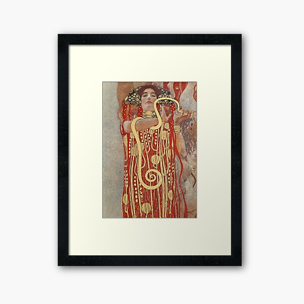 HD. Medicine, by Gustav Klimt . HIGH DEFINITION Framed Art Print