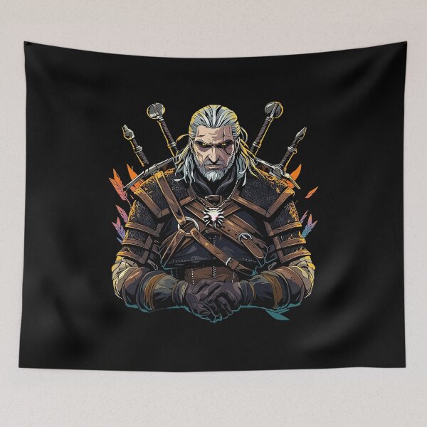 Item preview, Witcher Epic Dark Fantasy Sunset Warrior Scene designed and sold by oellisabaei.