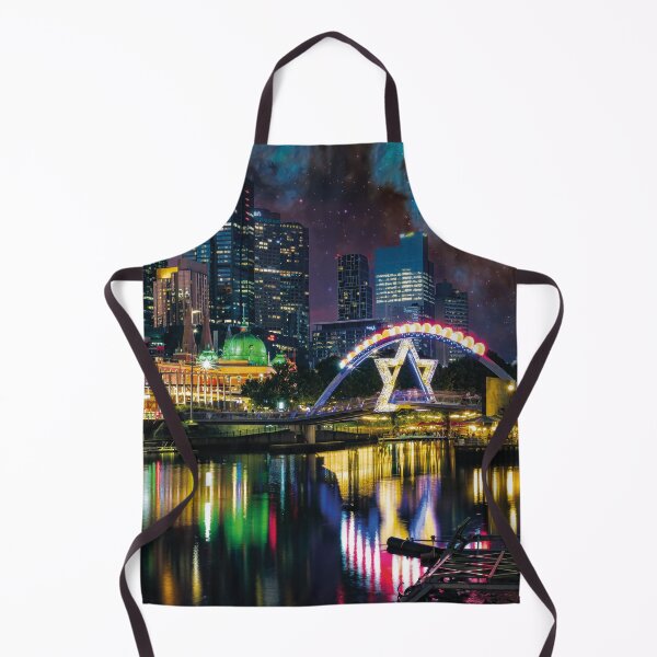 Item preview, Melbourne Skyline – Colorful Night on the Yarra River designed and sold by Mauswohn.