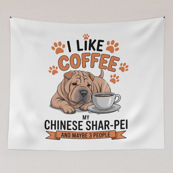 Item preview, Chinese Shar-Pei Dog Breed I like coffee my Chinese Shar-Pei designed and sold by sterabamineh.