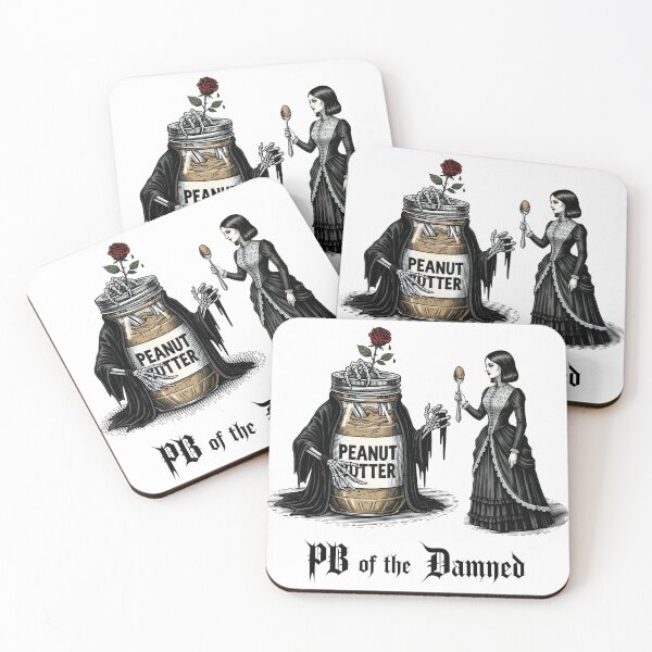 Item preview, PB Of The Damned Peanut Butter – Gothic Victorian Dark Humor Food Pun Gift Design designed and sold by Luminari Creations.
