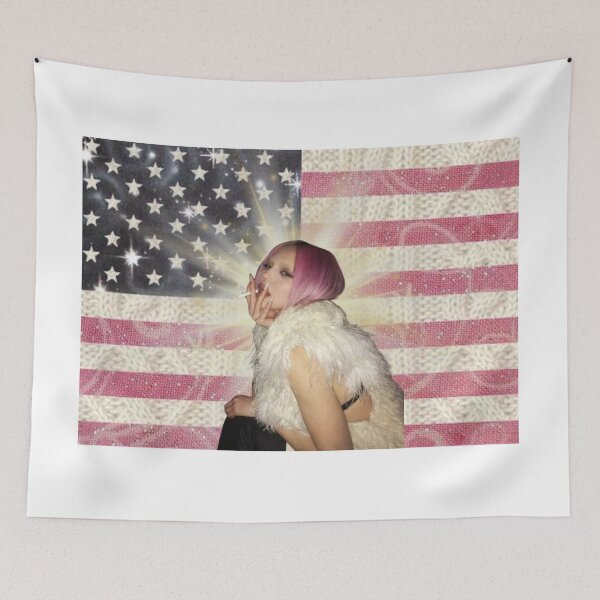 Item preview, Adela Jergova American Cigarette Flag Poster Tapestry designed and sold by smelstefer.