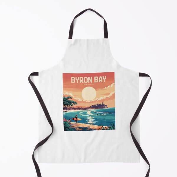Item preview, Byron Bay Pixel Art Sunset – Australia Surf Coast Poster designed and sold by CircinusStore.