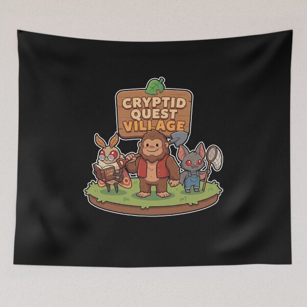 Item preview, Cute Cryptid Quest Village - Kawaii Sasquatch and Mothman Folklore Aesthetic designed and sold by AdyKurniawan.