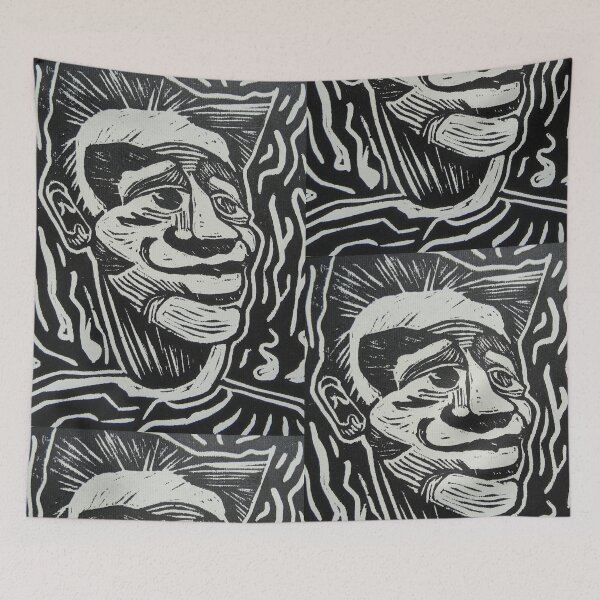 Item preview, Black and White Abstract Portrait  designed and sold by SamaLalla Space.
