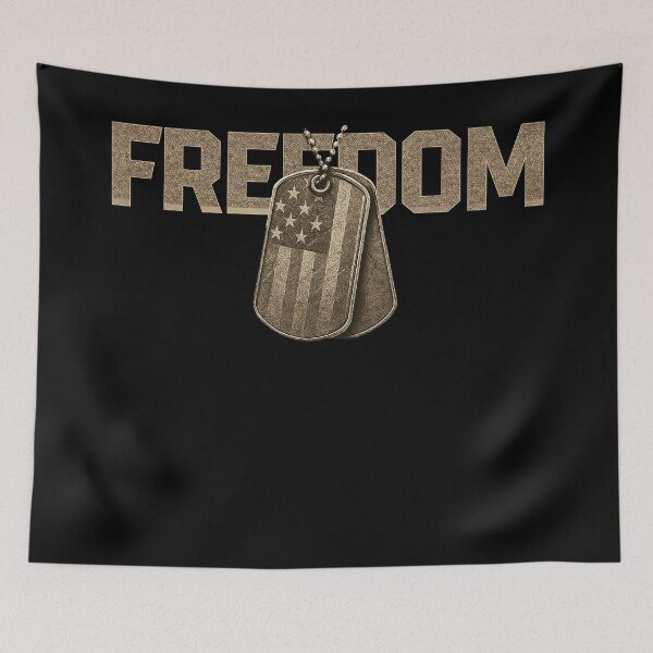 Item preview, FREEDOM Military Dog Tags Design designed and sold by Callsign 84.