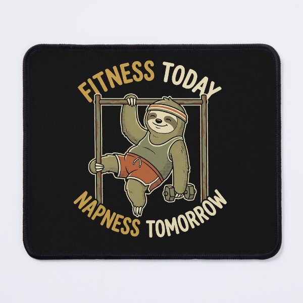 Item preview, Retro Sloth Fitness Today Napness Tomorrow Funny Gym Graphic designed and sold by AdyKurniawan.