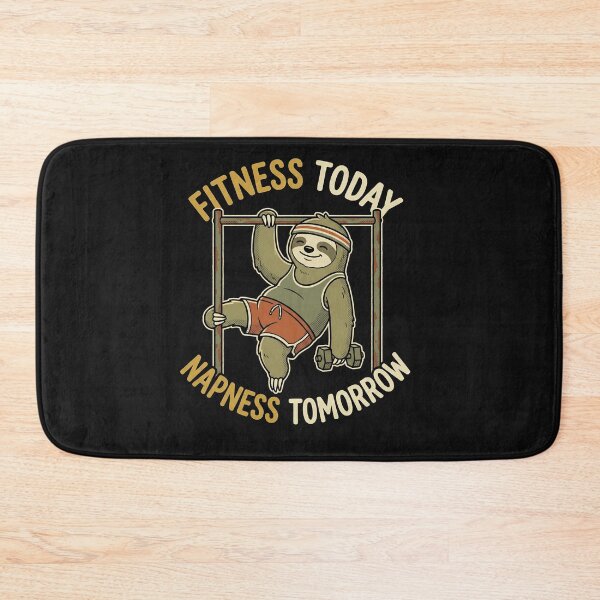 Item preview, Retro Sloth Fitness Today Napness Tomorrow Funny Gym Graphic designed and sold by AdyKurniawan.
