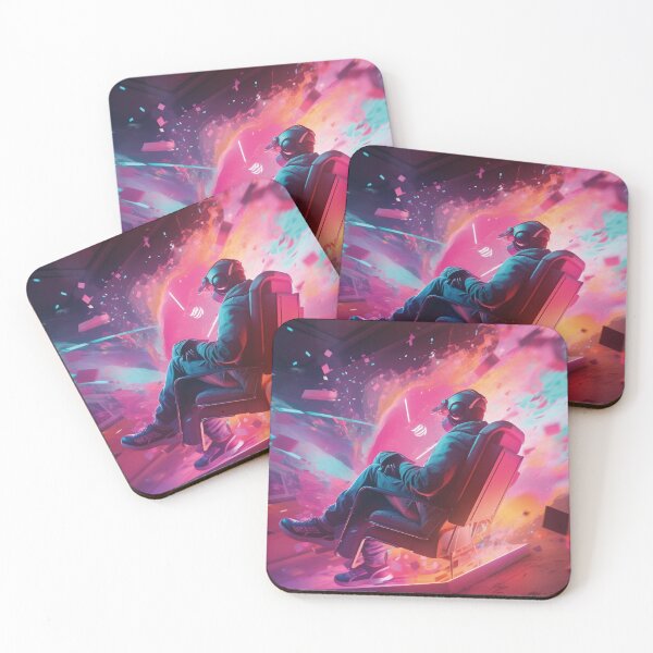 Item preview, VR Gaming – Futuristic cyberpunk world in neon colors designed and sold by Mauswohn.