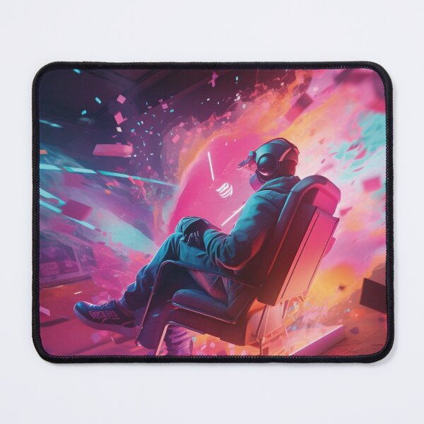 Item preview, VR Gaming – Futuristic cyberpunk world in neon colors designed and sold by Mauswohn.