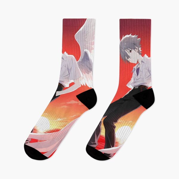 Item preview, Kaworu Nagisa Neon Genesis Evangelion Angel Wings Sunset Anime designed and sold by Tokyonomad.