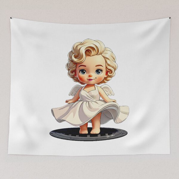 Item preview, Marilyn Monroe Chibi – Iconic White Dress Edition designed and sold by Hen-C-Art.