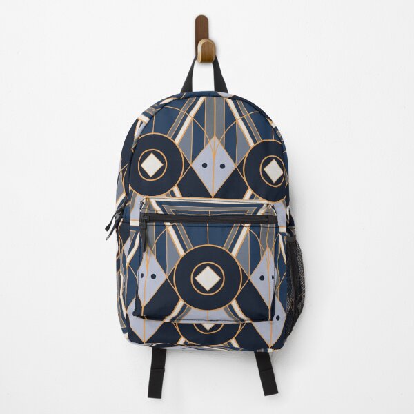 Item preview, Elegant Art Deco pattern in dark blue and gold designed and sold by Mauswohn.