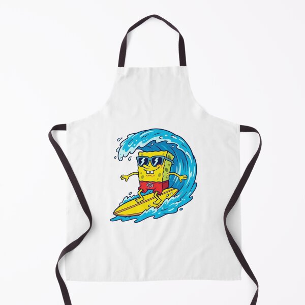 Item preview, cute sponge bob in sunglasses, water surfing, gamer stickers and t shirts designed and sold by nicnacc.