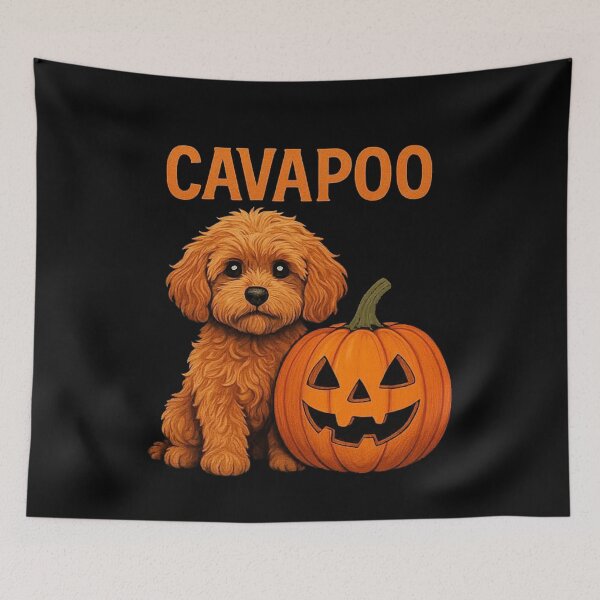 Item preview, Cavapoo Dog Pumpkin Halloween Costume Toddler mom dad kid designed and sold by SALI MANI.