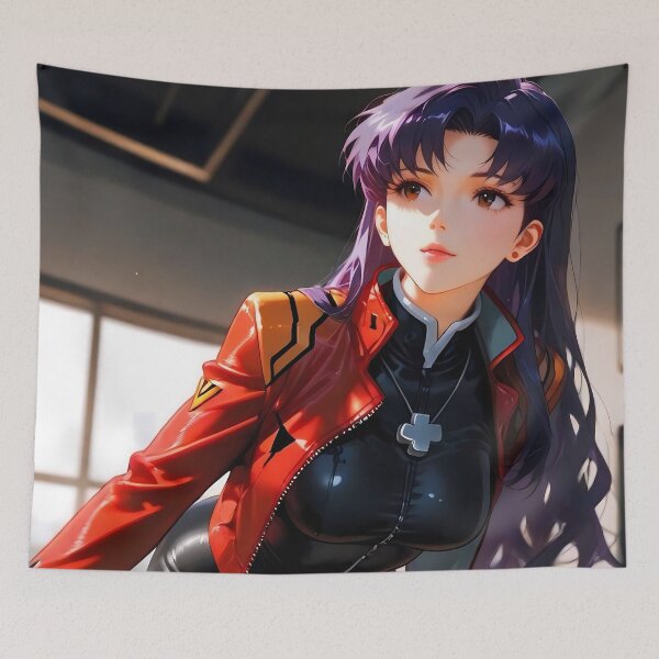 Item preview, Misato Katsuragi Neon Genesis Evangelion Casual Pose Day Anime Girl Waifu designed and sold by Tokyonomad.