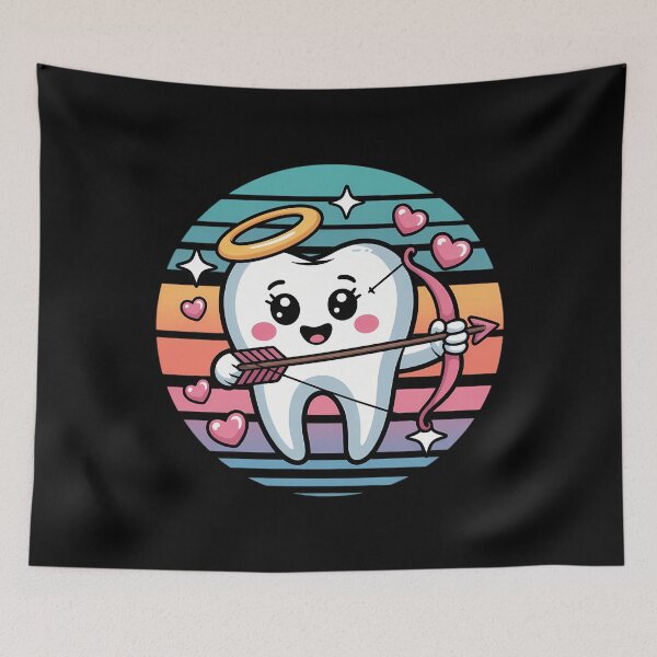 Item preview, Cute ValentineTooth Cupid Dental Dentists Hygienists Funny designed and sold by sterabamineh.