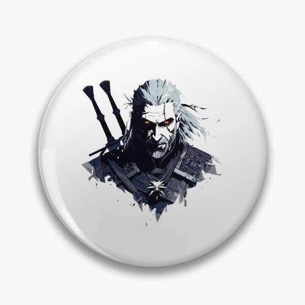 Item preview, Witcher White Wolf Swordsman Ink Splash Illustration designed and sold by oellisabaei.