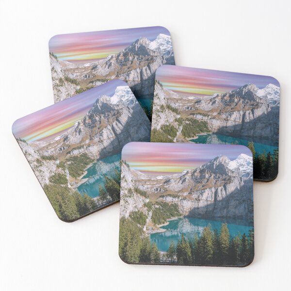Item preview, Swiss Alps – Lake Oeschinen at a magical sunset designed and sold by Mauswohn.
