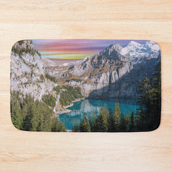 Item preview, Swiss Alps – Lake Oeschinen at a magical sunset designed and sold by Mauswohn.