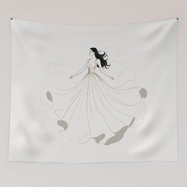 Item preview, Cloud Dancer Bridal Illustration designed and sold by RitaStudio.