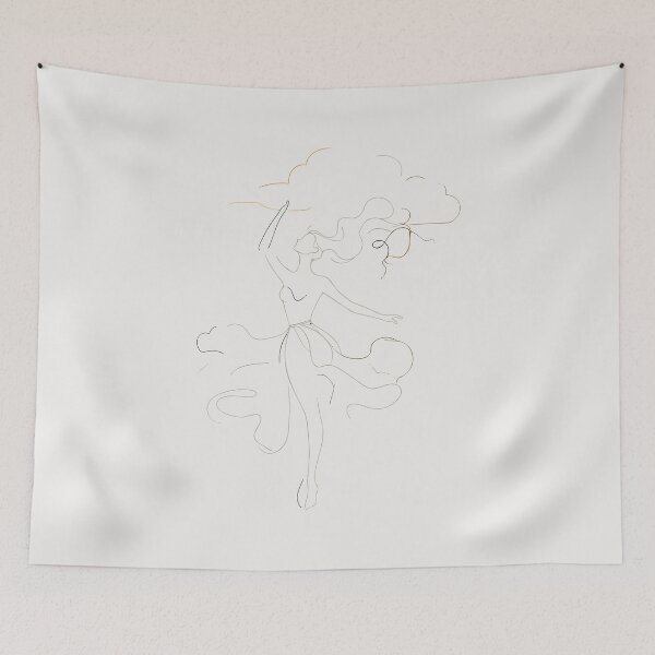 Item preview, Cloud Dancer Ballet Illustration designed and sold by RitaStudio.