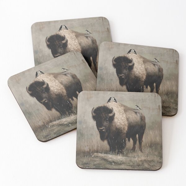 Item preview, Majestic Bison with Birds designed and sold by lautir.