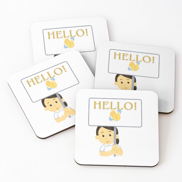 Item preview, Cute Hello Greeting Cartoon Illustration designed and sold by Adappai.