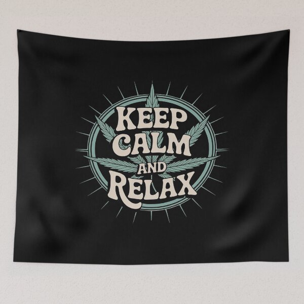 Item preview, Cannabis Leaf - KEEP CALM AND RELAX designed and sold by Voidbinder.