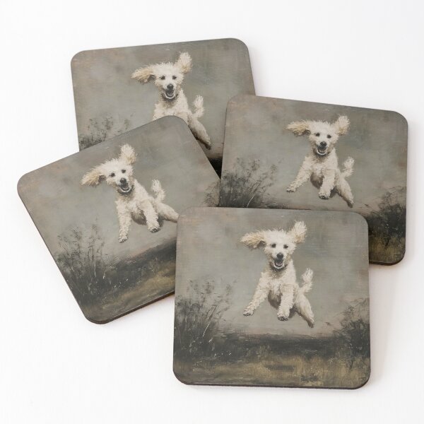 Item preview, Joyful Leaping poodle designed and sold by lautir.
