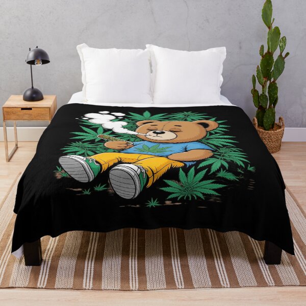 Item preview, Cannabis Leaves - Teddy smoking a Joint designed and sold by Voidbinder.