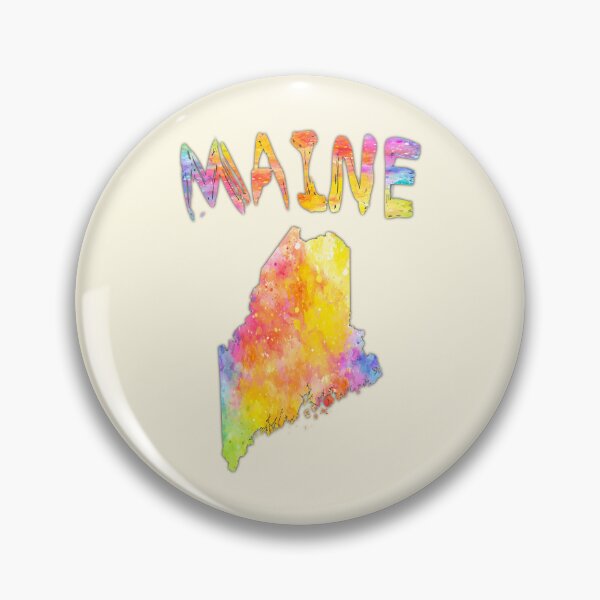 Item preview, Maine State Map Watercolor Silhouette - Vibrant Artistic Design designed and sold by mashmosh.