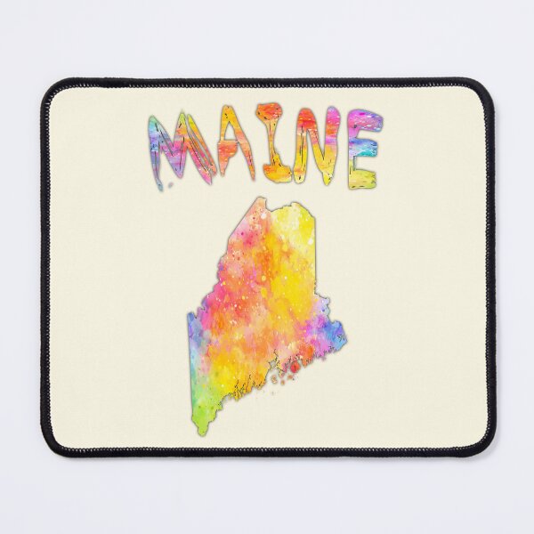 Item preview, Maine State Map Watercolor Silhouette - Vibrant Artistic Design designed and sold by mashmosh.