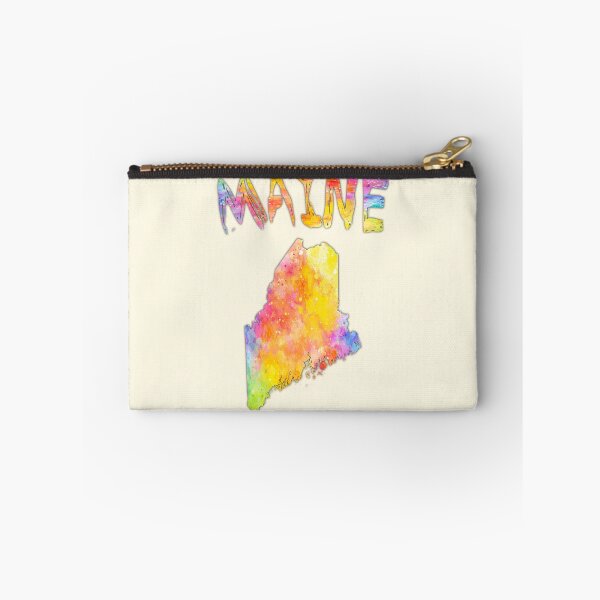 Item preview, Maine State Map Watercolor Silhouette - Vibrant Artistic Design designed and sold by mashmosh.